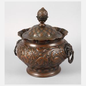 Kupferbowle mit Widderköpfen