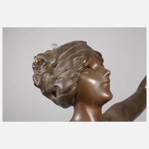 Lucien Alliot, figürliche Salonlampe