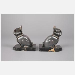 Hippolyte Moreau, Buchstützen als French Bulldogs