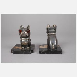 Hippolyte Moreau, Buchstützen als French Bulldogs