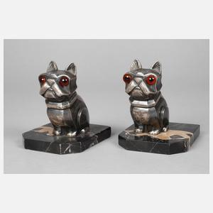 Hippolyte Moreau, Buchstützen als French Bulldogs