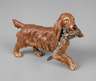 Wiener Bronze Jagdhund mit Rebhuhn