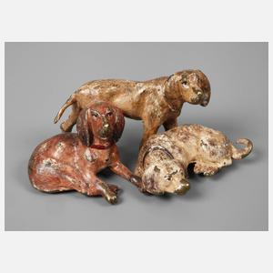 Wiener Bronze Hundegruppe