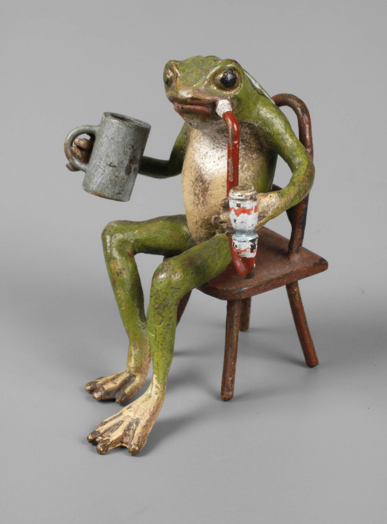 Wiener Bronze Frosch als Zecher