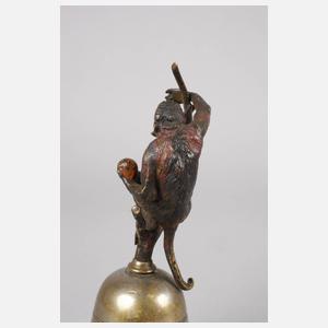 Wiener Bronze Tischglocke mit einem Affen