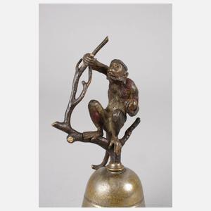 Wiener Bronze Tischglocke mit einem Affen