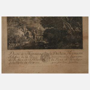 Johann Wolfgang von Goethe, Landschaft mit Wasserfall