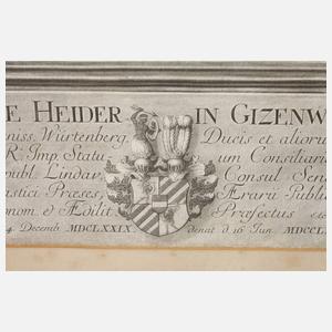 Johann Jacob Haid, Bildnis Gottlieb von Heider