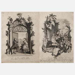 Johann Esaias Nilson, Paar Kupferstiche