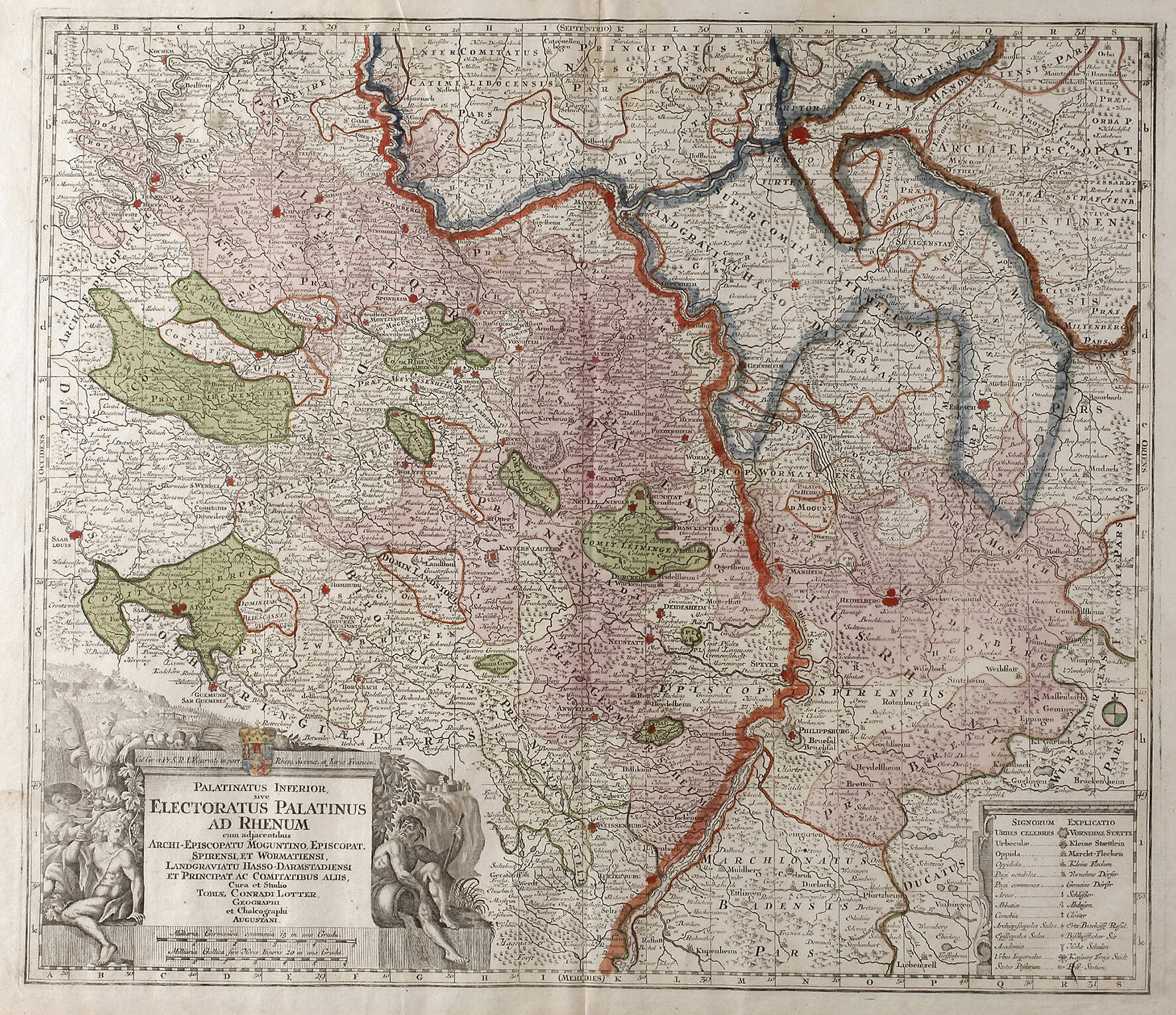 Tobias Lotter, Kupferstichkarte Rhein