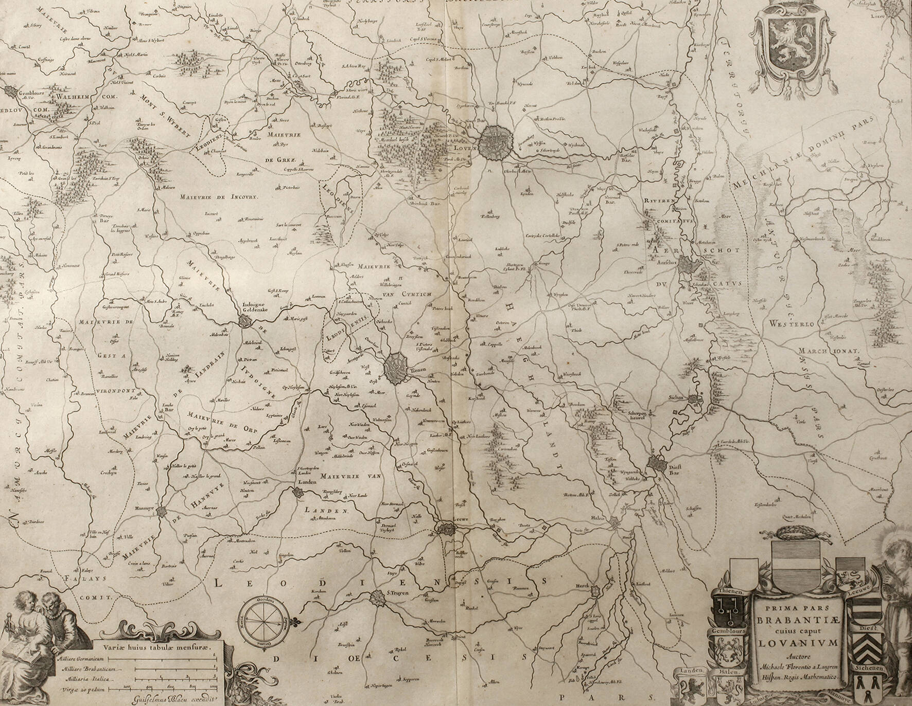 Kupferstichkarte Belgien