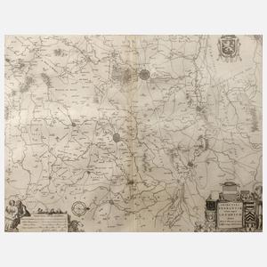 Kupferstichkarte Belgien