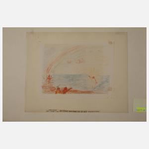 James Ensor, "Le Christ marchant sur la mer"