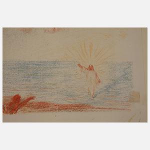 James Ensor, "Le Christ marchant sur la mer"