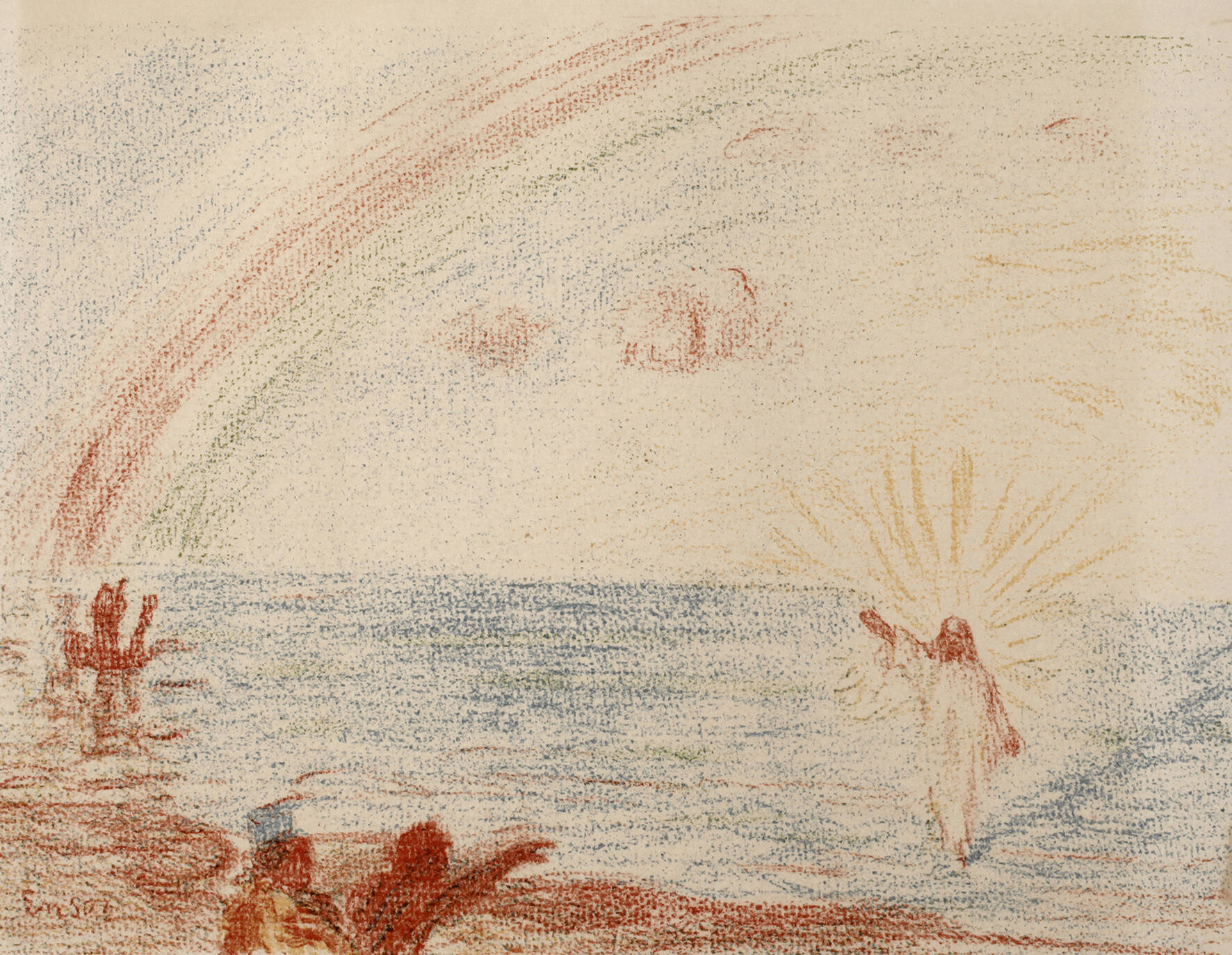James Ensor, "Le Christ marchant sur la mer"