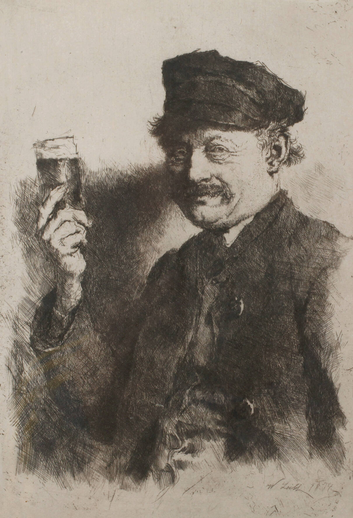 Prof. Wilhelm Leibl, "Der Trinker"