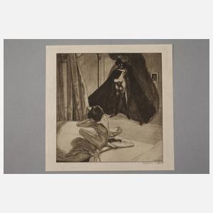 Franz von Bayros, "Die fünf Sinne - Das Gesicht"