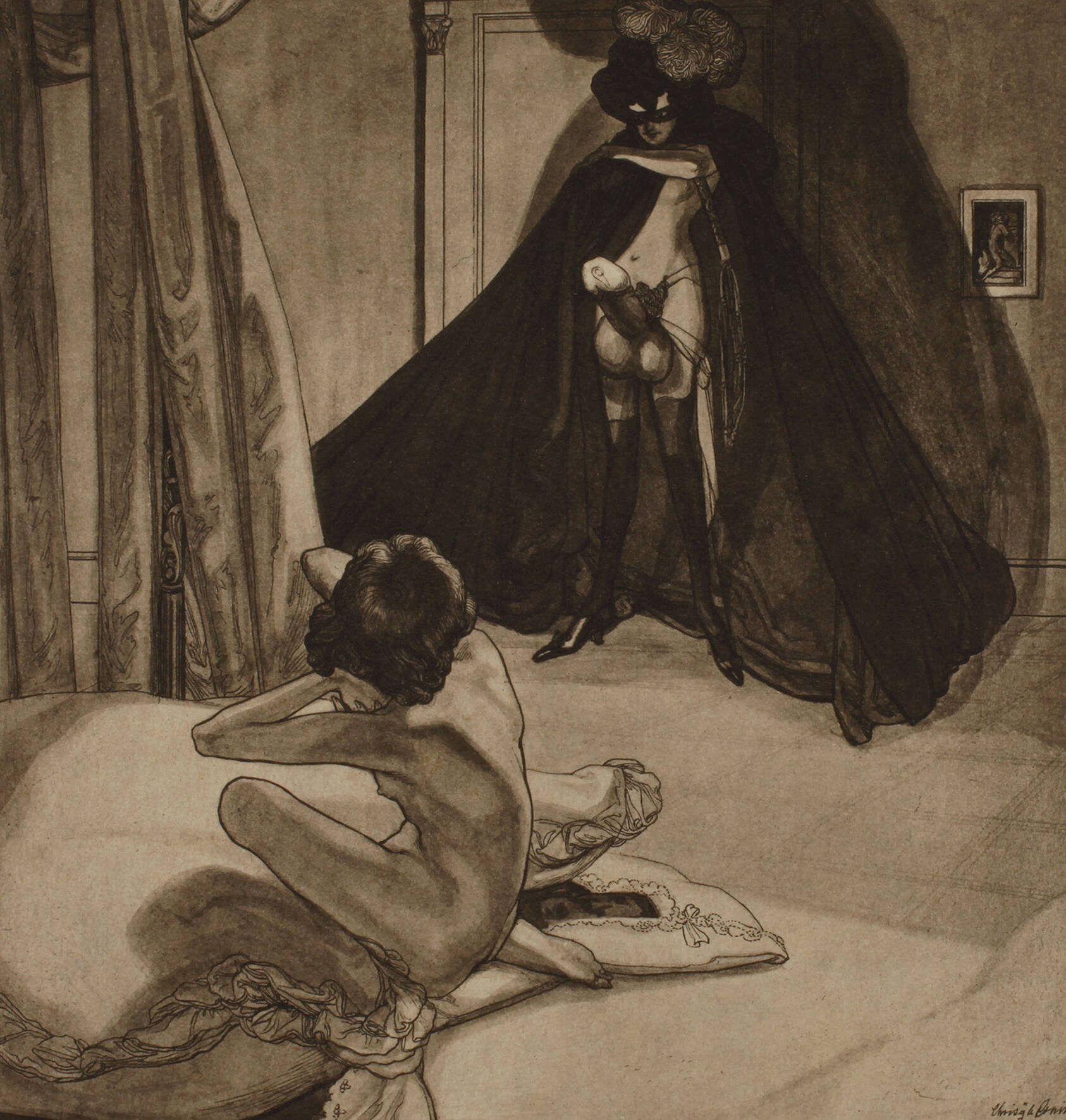 Franz von Bayros, "Die fünf Sinne - Das Gesicht"