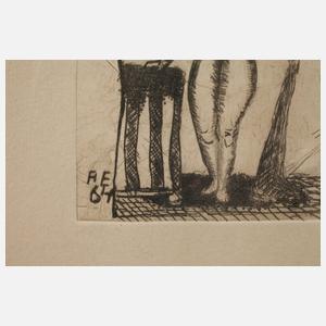 Albert Ebert, Akt mit Tuch