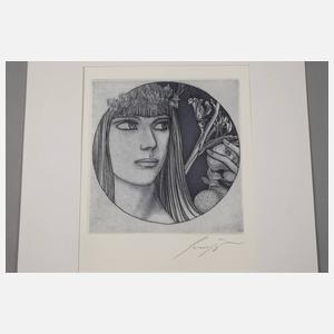 Prof. Ernst Fuchs, Paar Radierungen