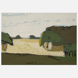Prof. Klaus Fußmann, Landschaft mit Feld