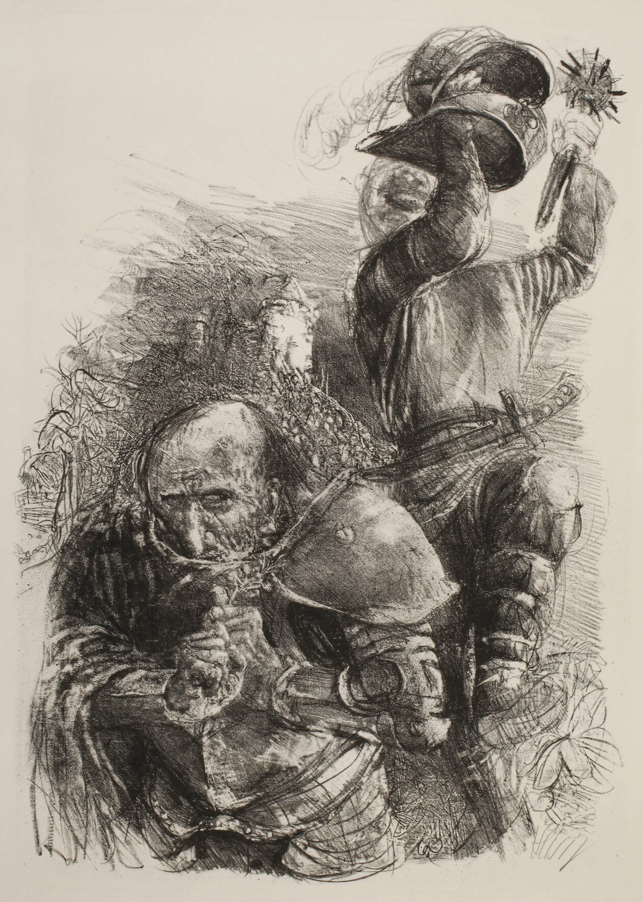 Prof. Bernhard Heisig, "Ritter und Bauer"