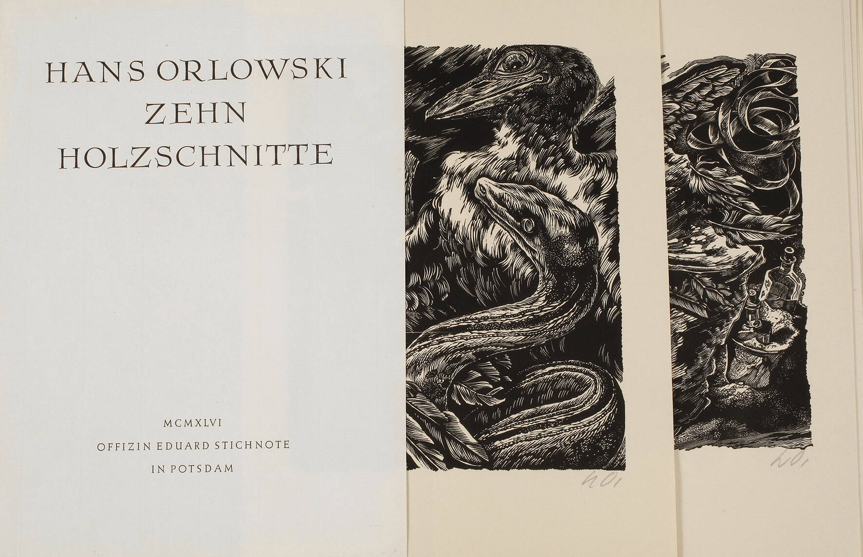 Prof. Hans Orlowski, Mappe "Zehn Holzschnitte"
