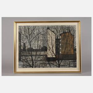 Berliner Stadtansicht mit Berliner Mauer