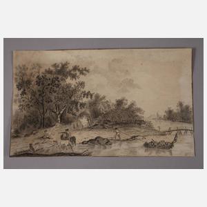 Zwei Landschaftszeichnungen