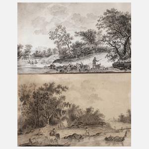 Zwei Landschaftszeichnungen