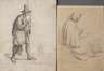 Johann Hermann Kretzschmer attr., 2 Studienblätter