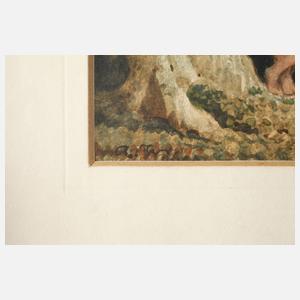 August Weber, Romantische italienische Landschaft