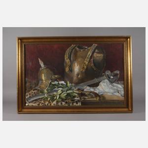 Johannes Ehrentraut, Stillleben mit Rüstung