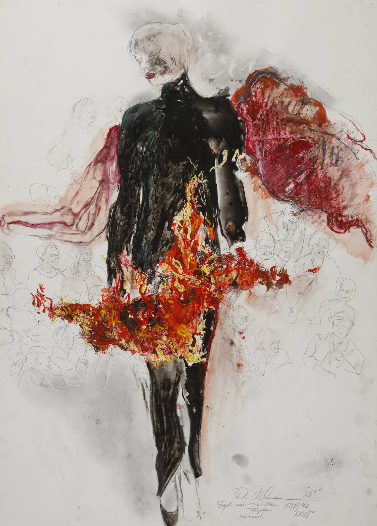 Wolfgang Isle, "Engel mit verrutschten Flügeln..."