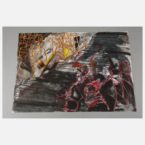 Wolfgang Isle, Menschen neben der Treppe,