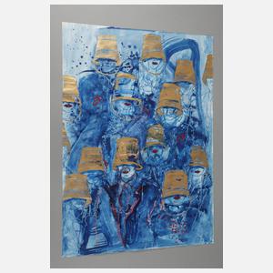 Wolfgang Isle attr., "Gesellschaft im Eimer"