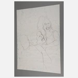 Wolfgang Isle attr., "Gesellschaft im Eimer"