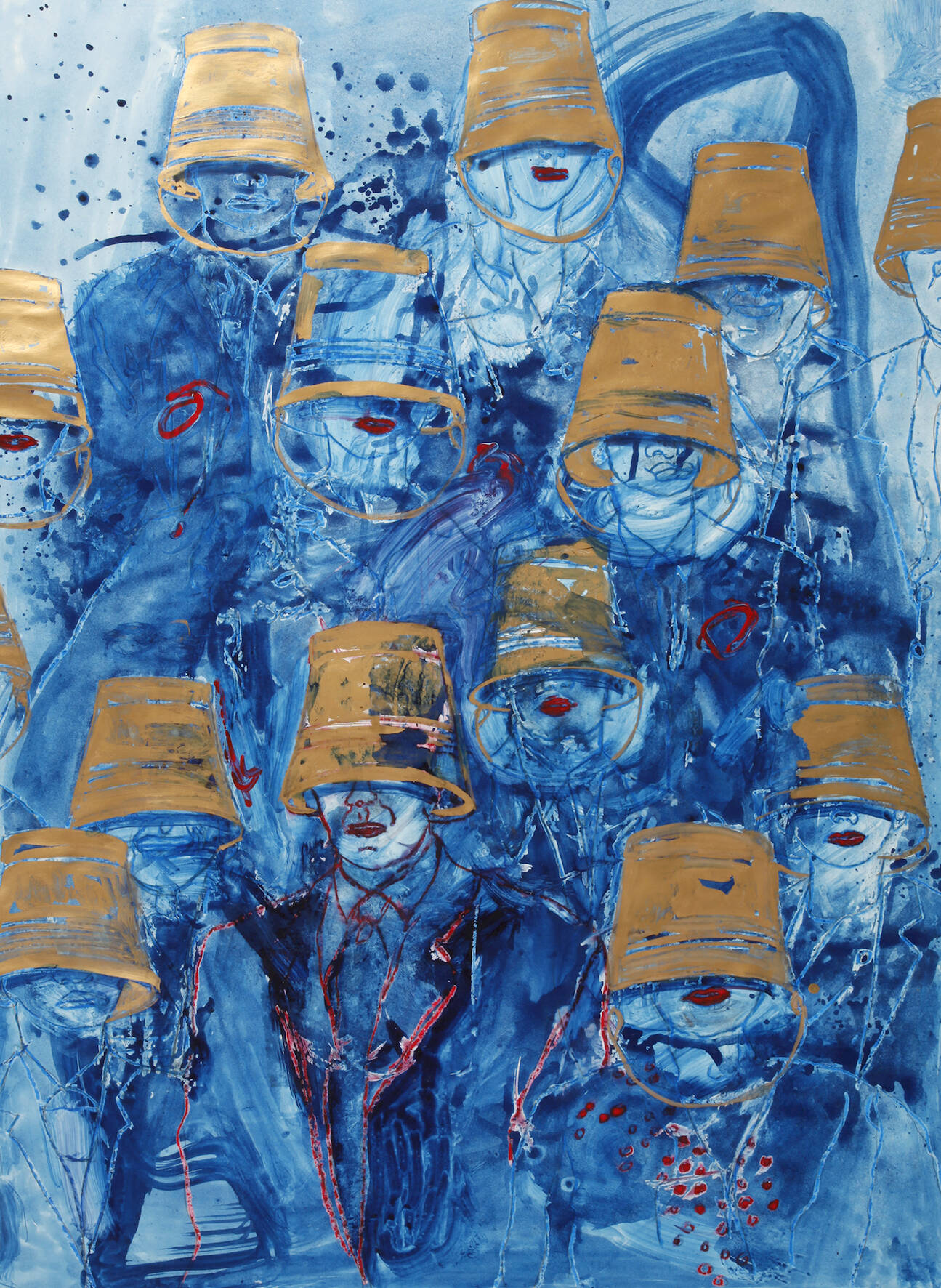 Wolfgang Isle attr., "Gesellschaft im Eimer"