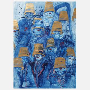 Wolfgang Isle attr., "Gesellschaft im Eimer"