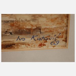 Ivo Roberto Katavić, Flusslandschaft mit Boot