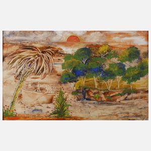 Ivo Roberto Katavić, Flusslandschaft mit Boot