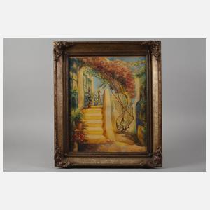 Prof. Franz Kienmayer, Aufgang zur Terasse