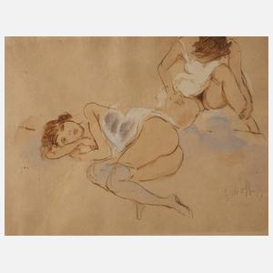 Otto Schoff, Erotische Zeichnung