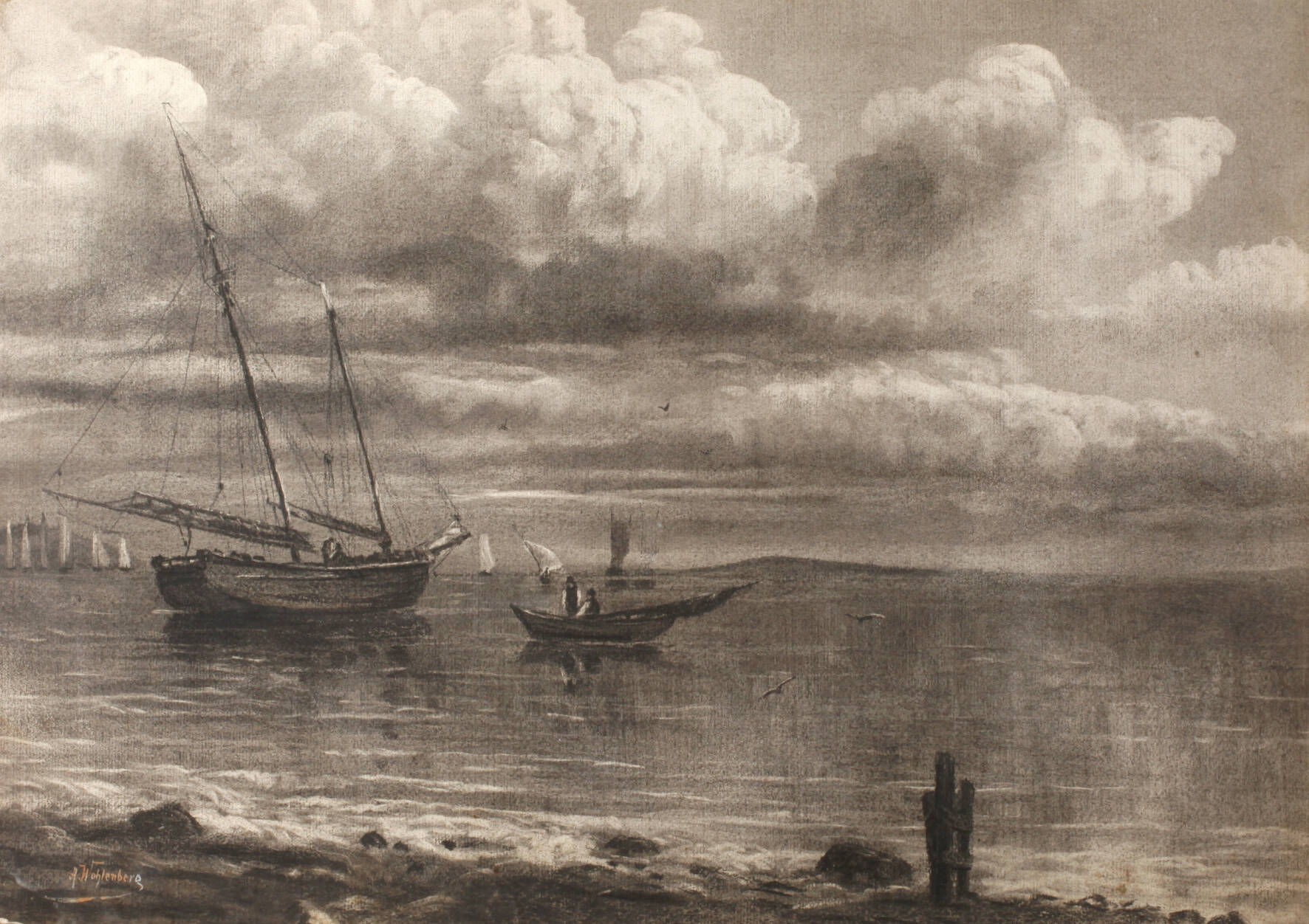 Albert Wohlenberg, Seeuferszene