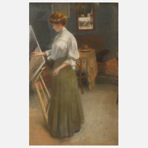 Künstlerin im Atelier