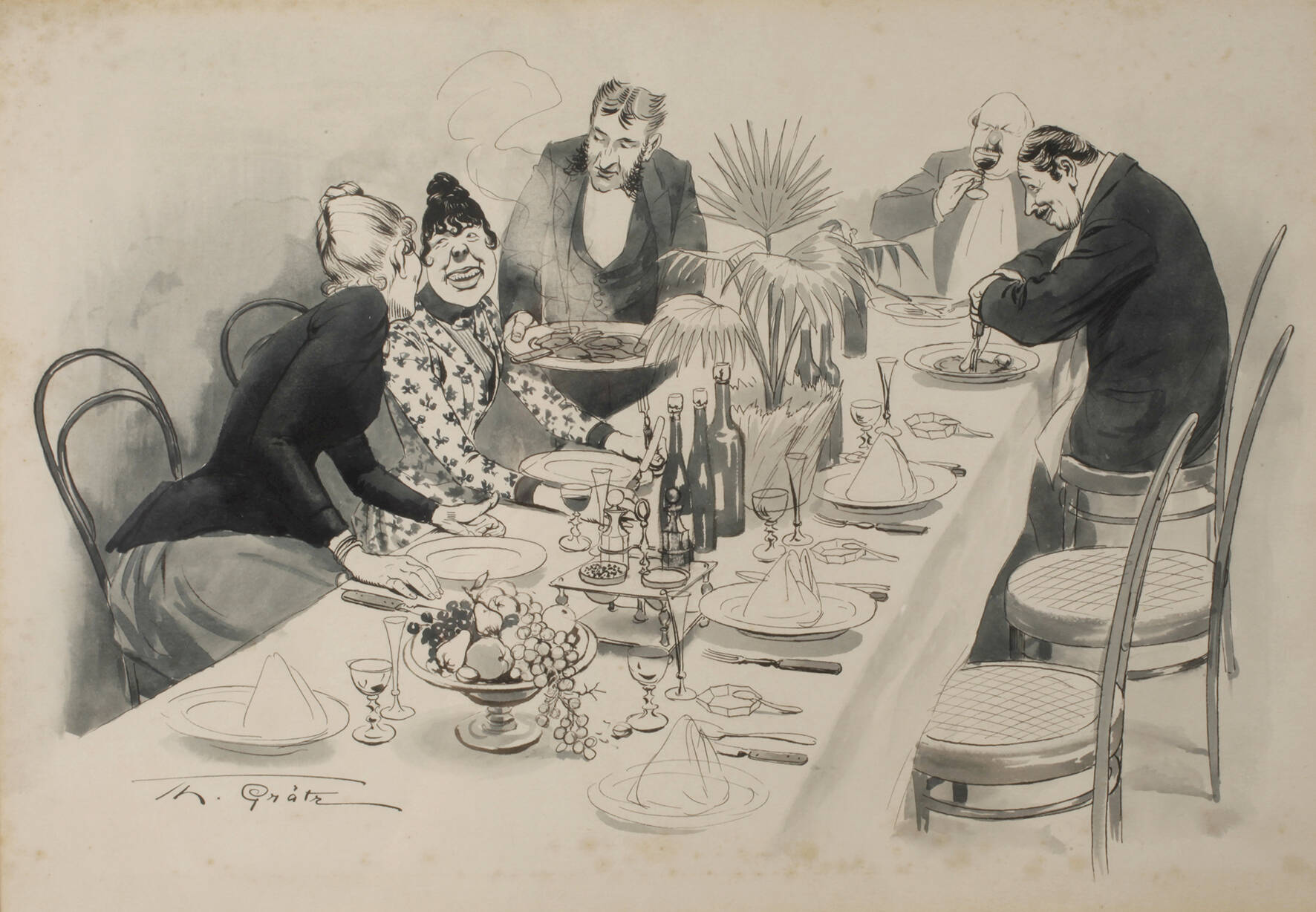 Theodor Grätz, Zeichnung