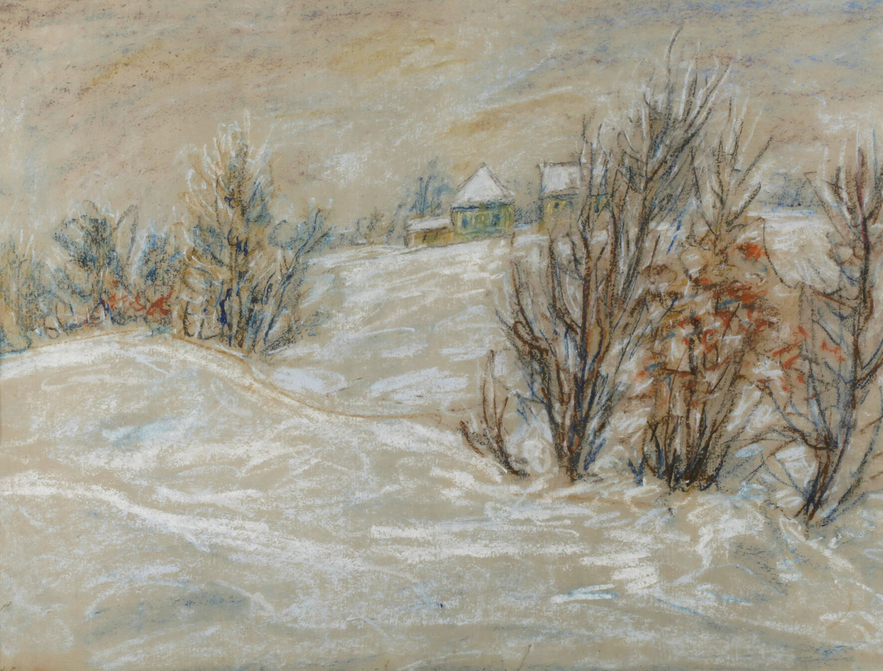 Albert Schwarz, Winter im Erzgebirge