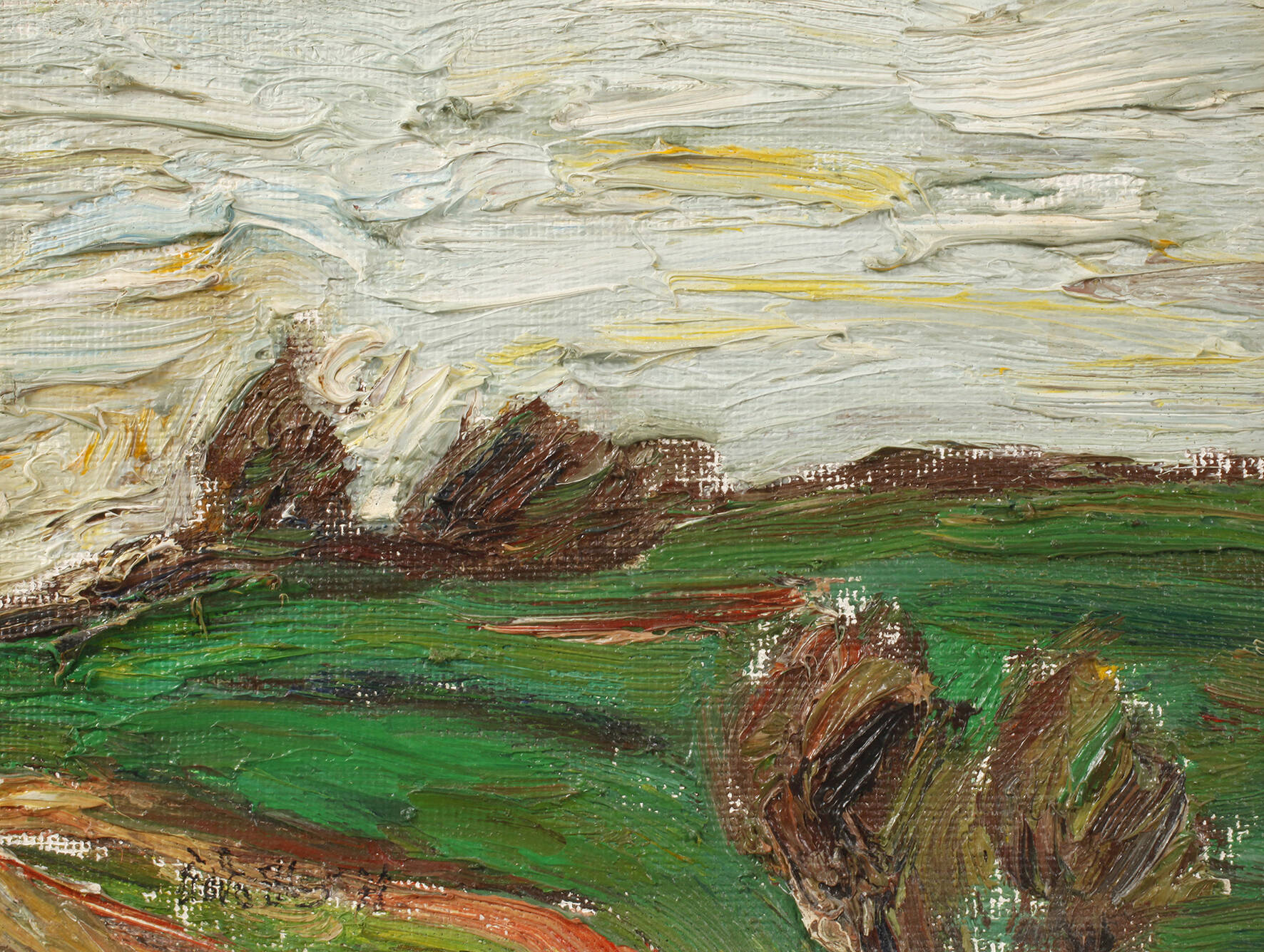 Fredo Bley, "Landschaft im Vorfrühling"