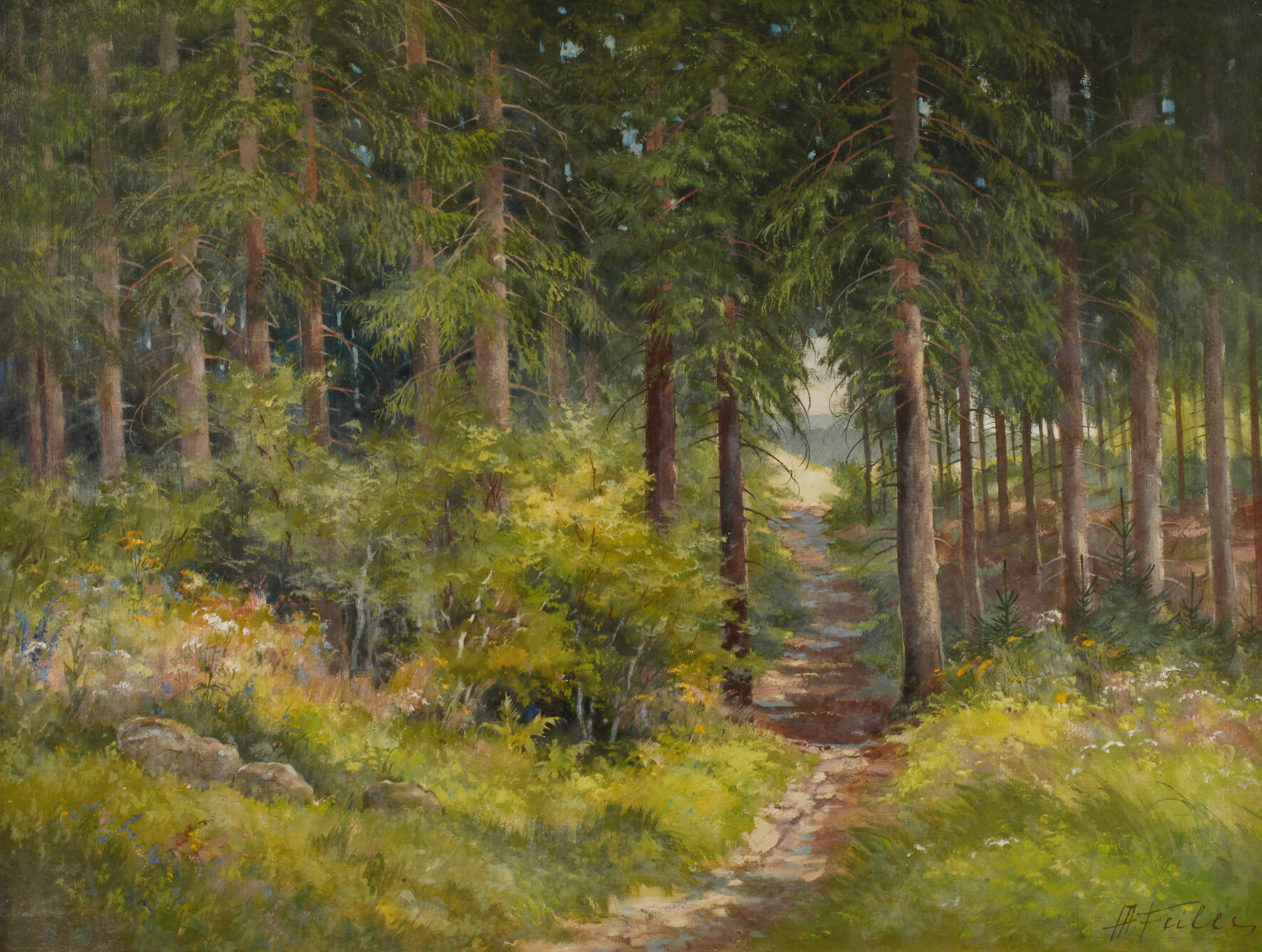 Manfred Feiler "Waldschneiße bei Jößnitz"