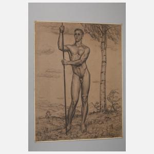 Walther Gasch, Stehender nackter Mann